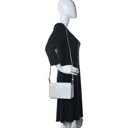 Burberry Calfskin Perforated Hampshire Crossbody Chalk White 2 of 14