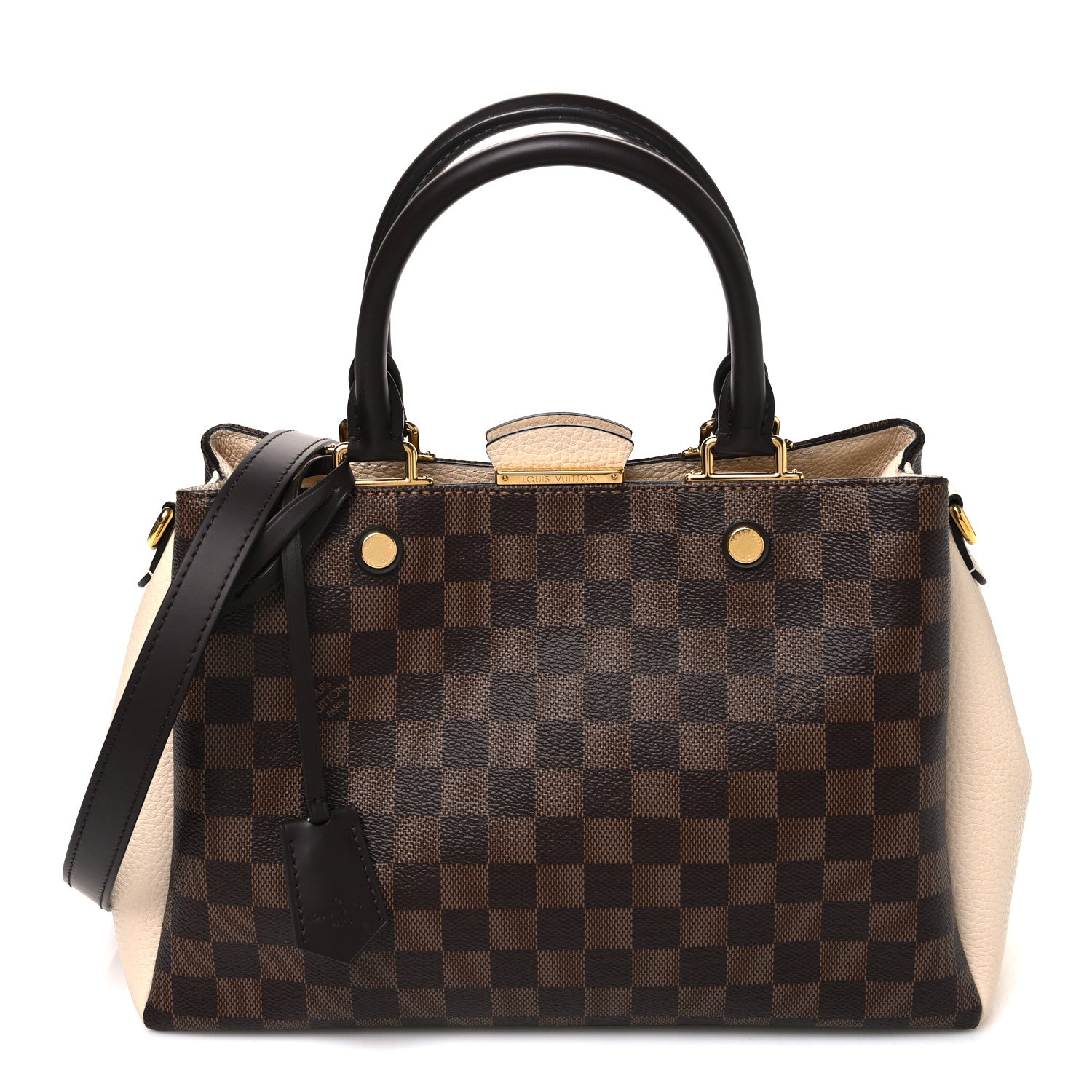 Louis Vuitton Damier Ebene Cuir Taurillon Brittany Creme 1 of 10