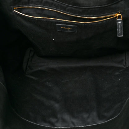 Saint Laurent Lambskin Quilted Maxi Icare Shopping Tote Black 6 of 20