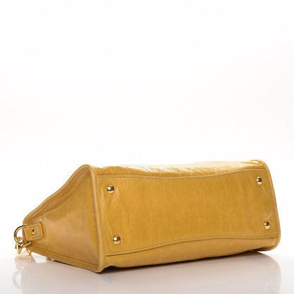 Miu Miu Vitello Shine Zip Tote Mimosa 6 of 8