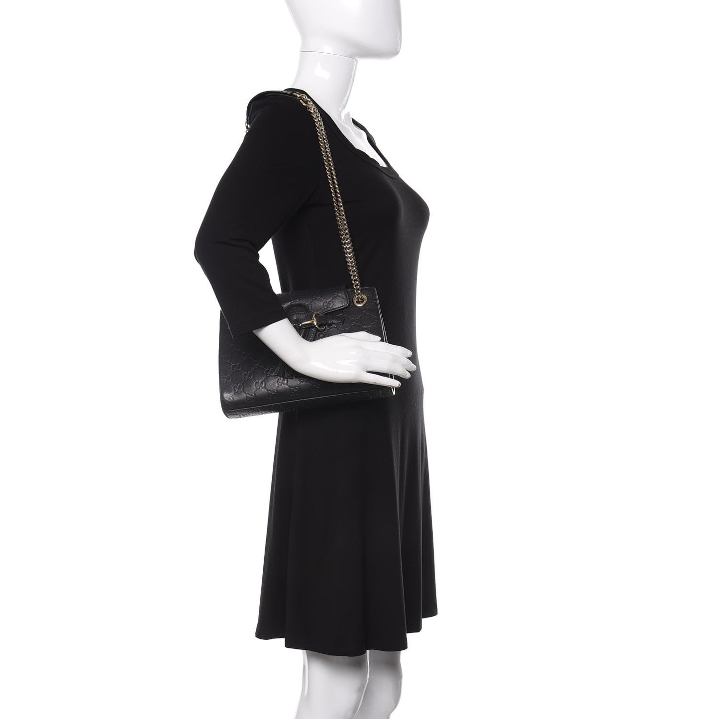 Guccissima Small Emily Shoulder Bag Black
