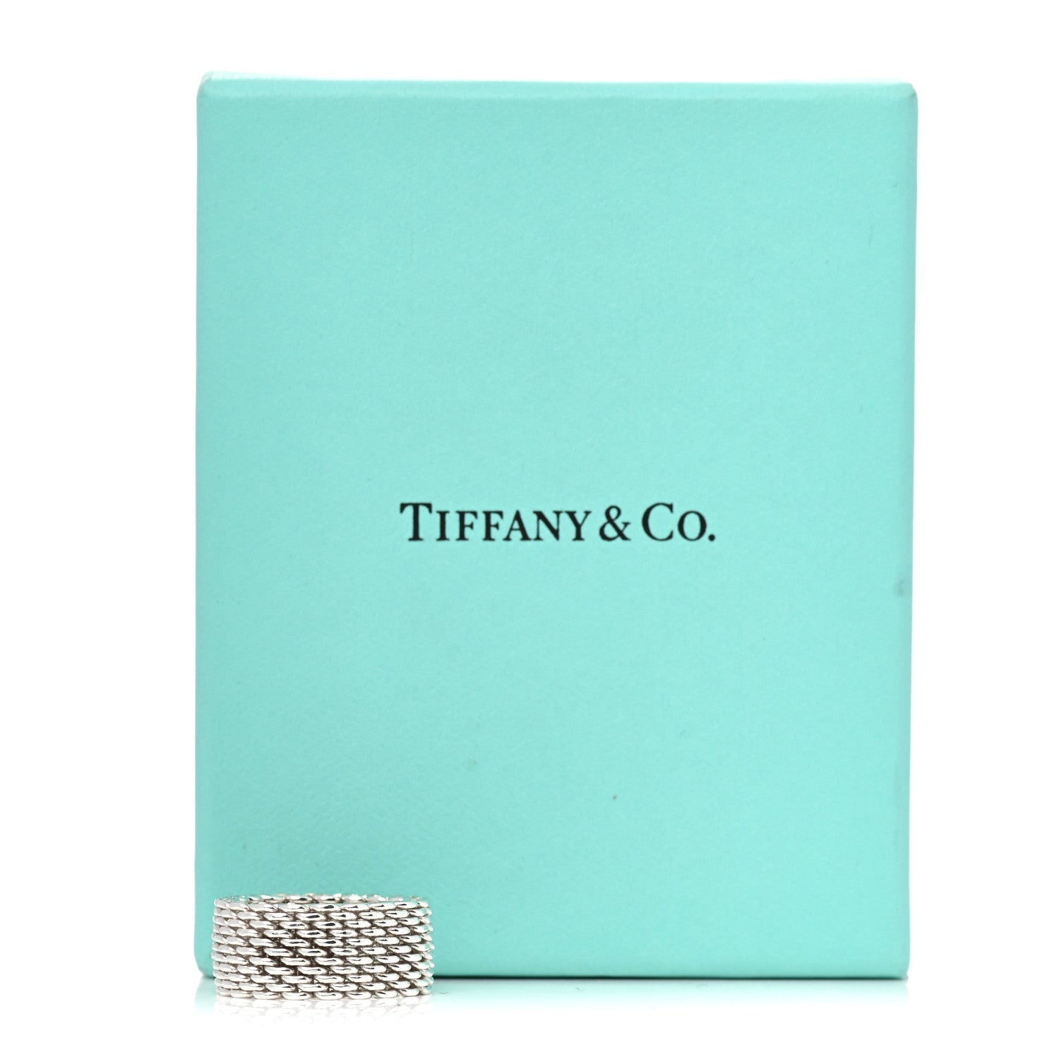 Tiffany Sterling Silver Somerset Mesh Ring 57 8 5 of 5