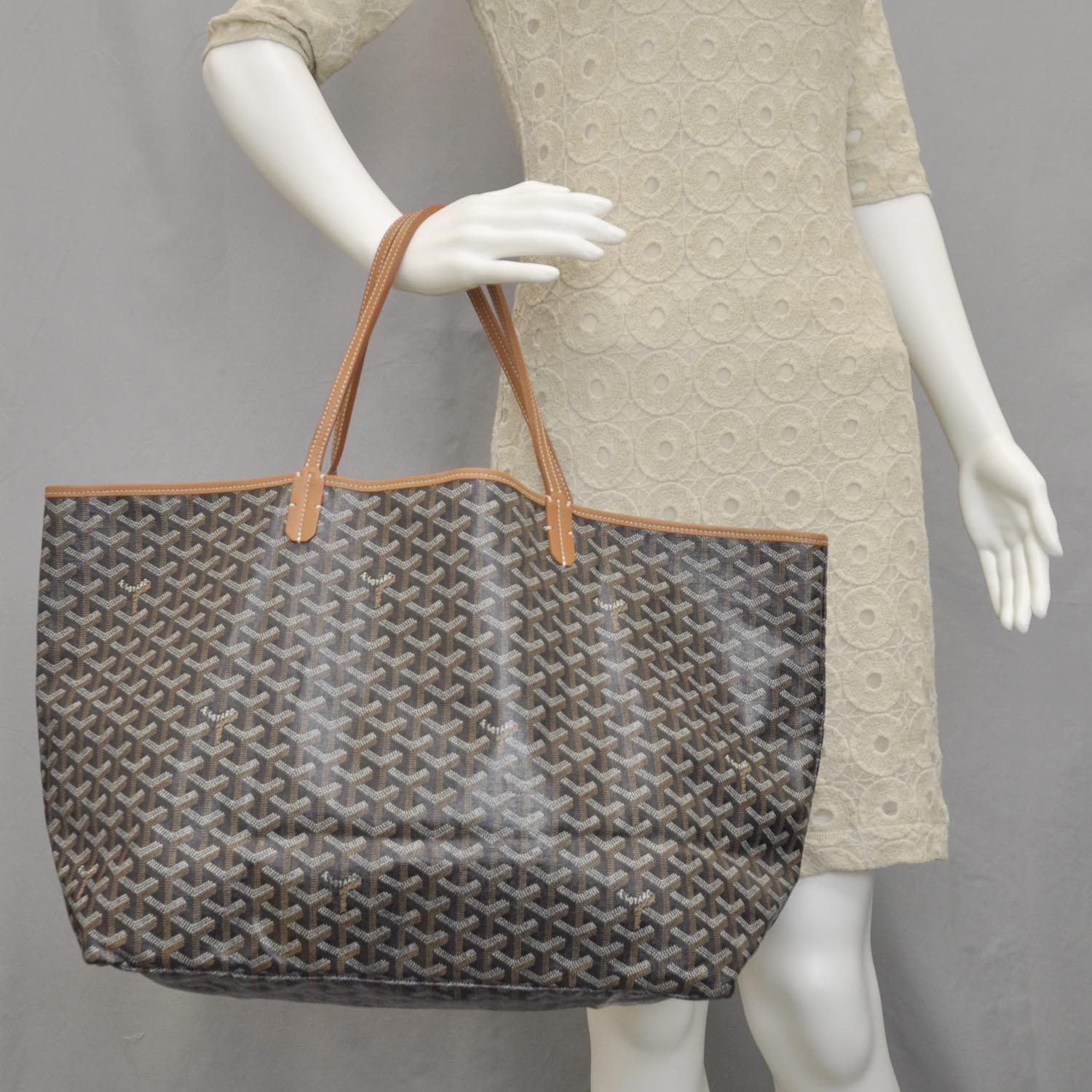 Goyard Goyardine Saint Louis GM Black Gold 2 of 10