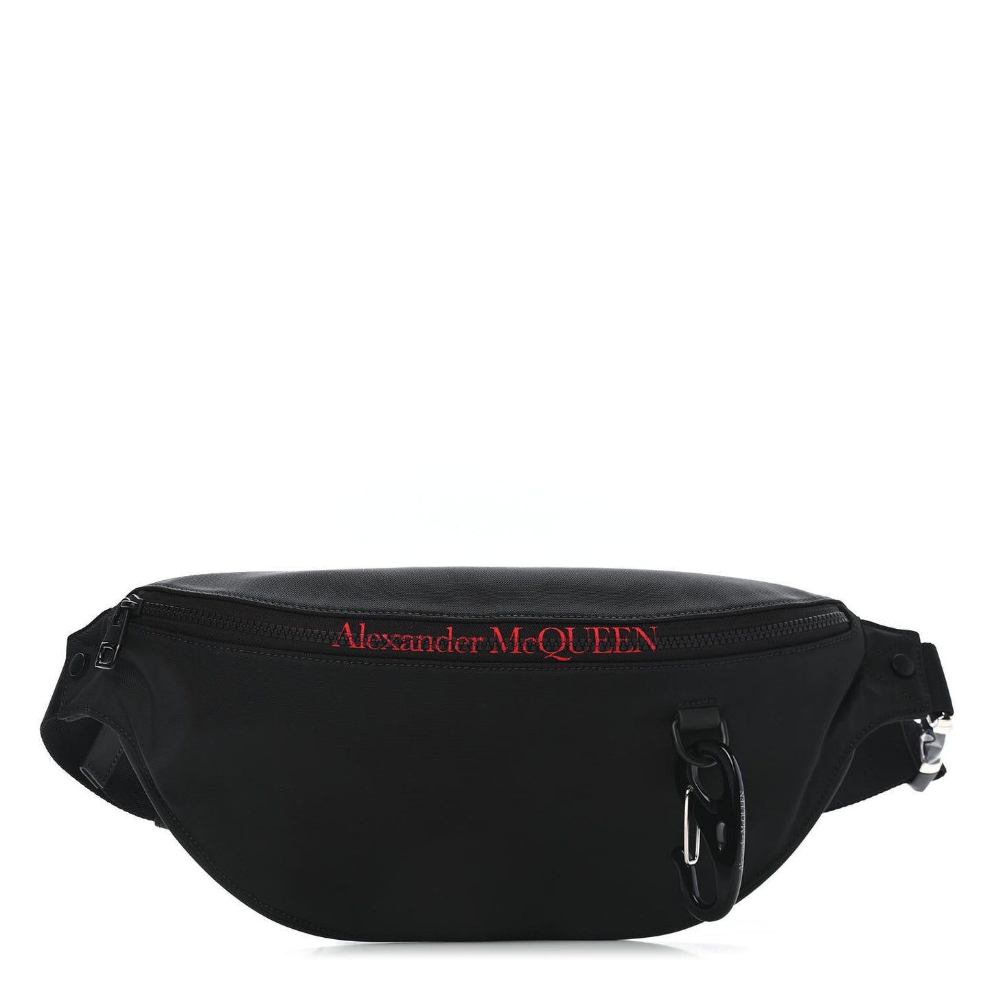 Nylon Oversized Harness Belt Bag Black Lust Red