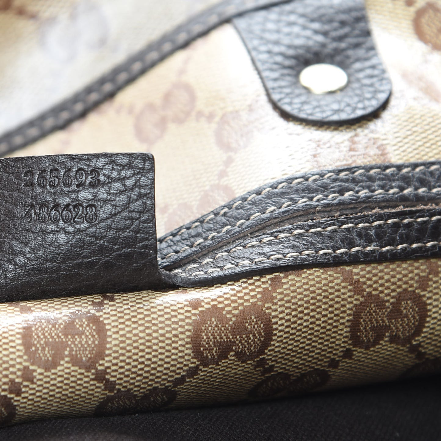 Crystal Monogram Joy Tote Dark Brown