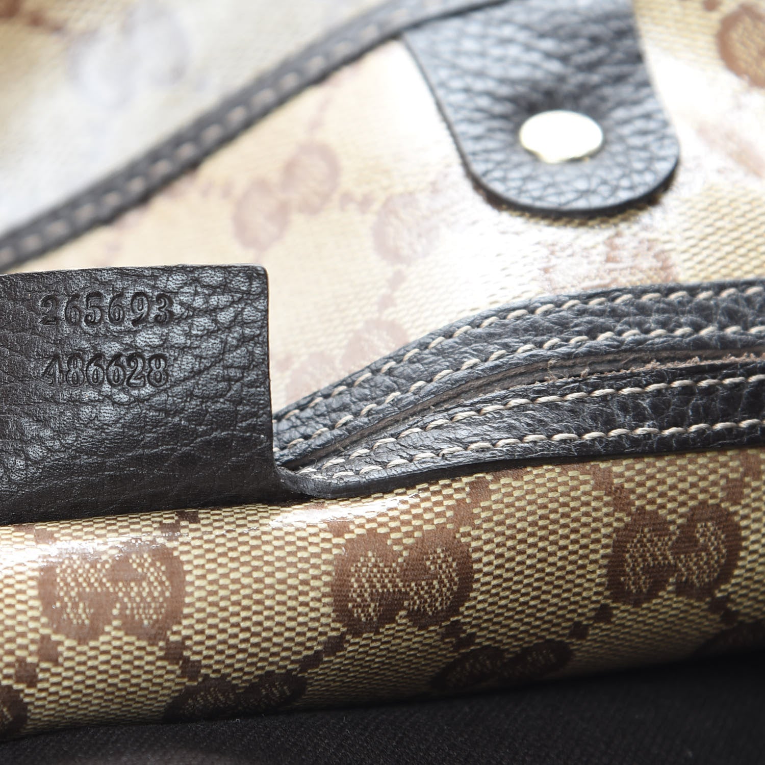 Gucci Crystal Monogram Joy Tote Dark Brown 7 of 13