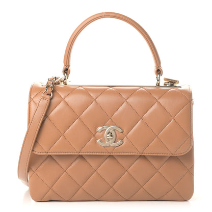 Chanel Lambskin Quilted Small Trendy CC Flap Dual Handle Bag Camel 1 of 5