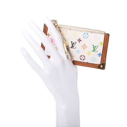 Louis Vuitton Monogram Multicolor Key Pouch White 2 of 6