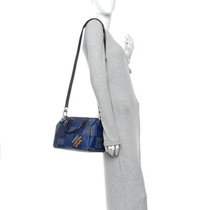 Louis Vuitton Damier Heritage Speedy Bandouliere 25 Blue 2 of 9
