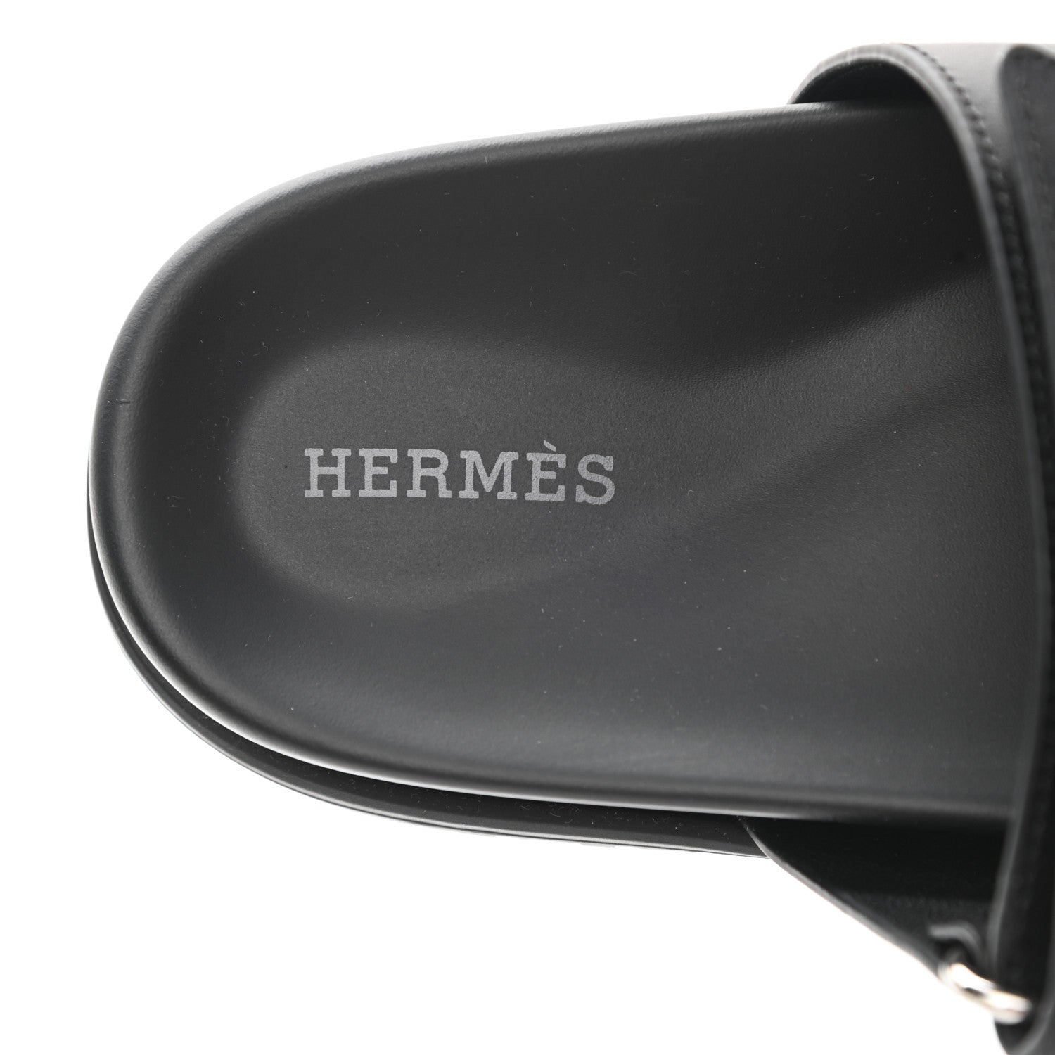 Hermes Calfskin Womens Chypre Sandals 38 Black 7 of 9