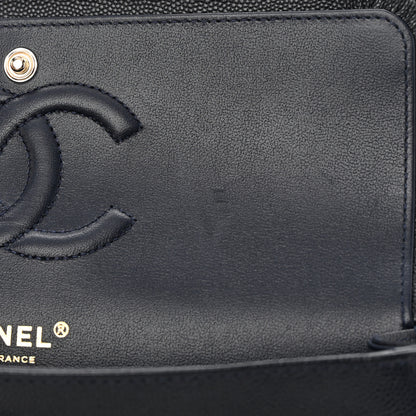 Chanel Caviar Quilted Medium Double Flap Dark Blue 11 of 13