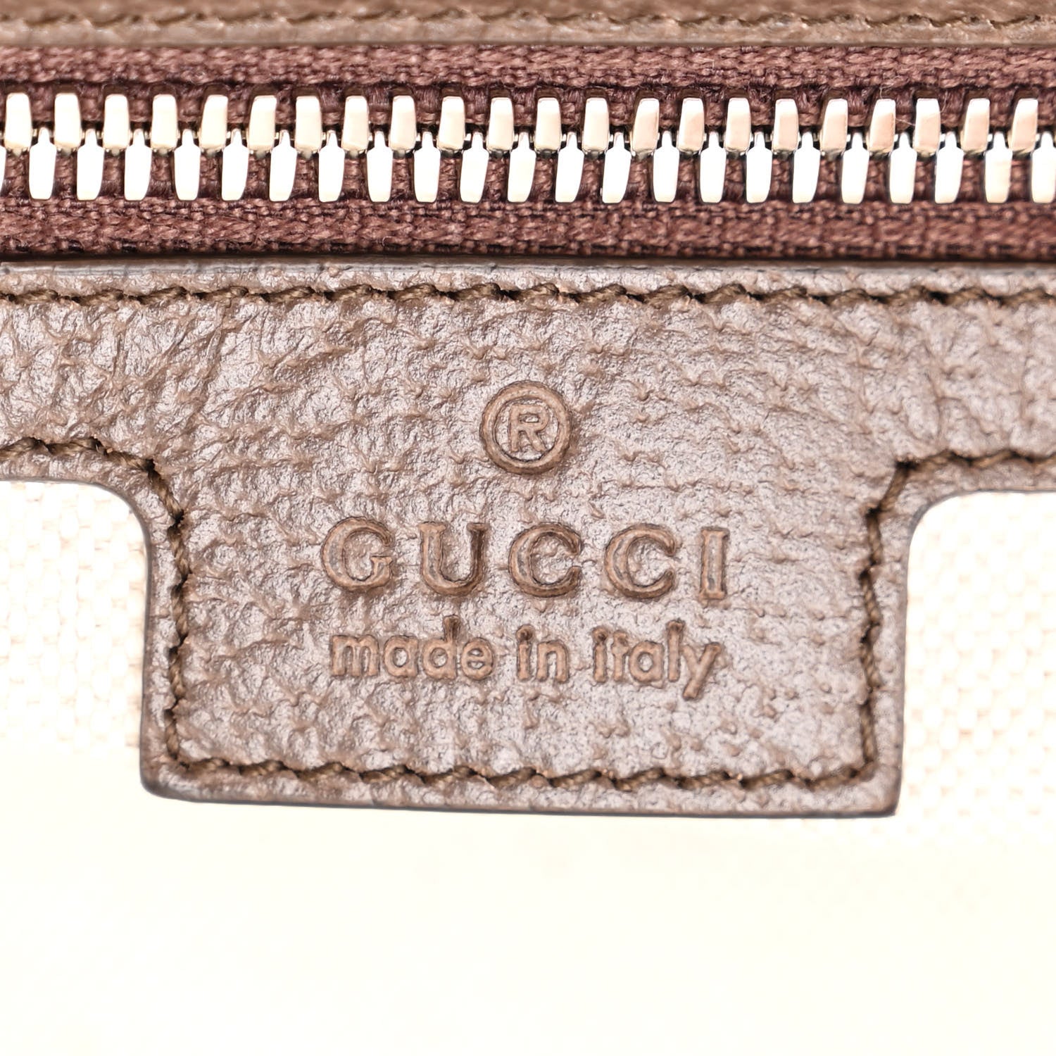 Gucci Canvas Logo Embossed Ophidia Tote Beige 6 of 10