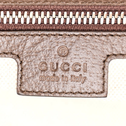 Gucci Canvas Logo Embossed Ophidia Tote Beige 6 of 10