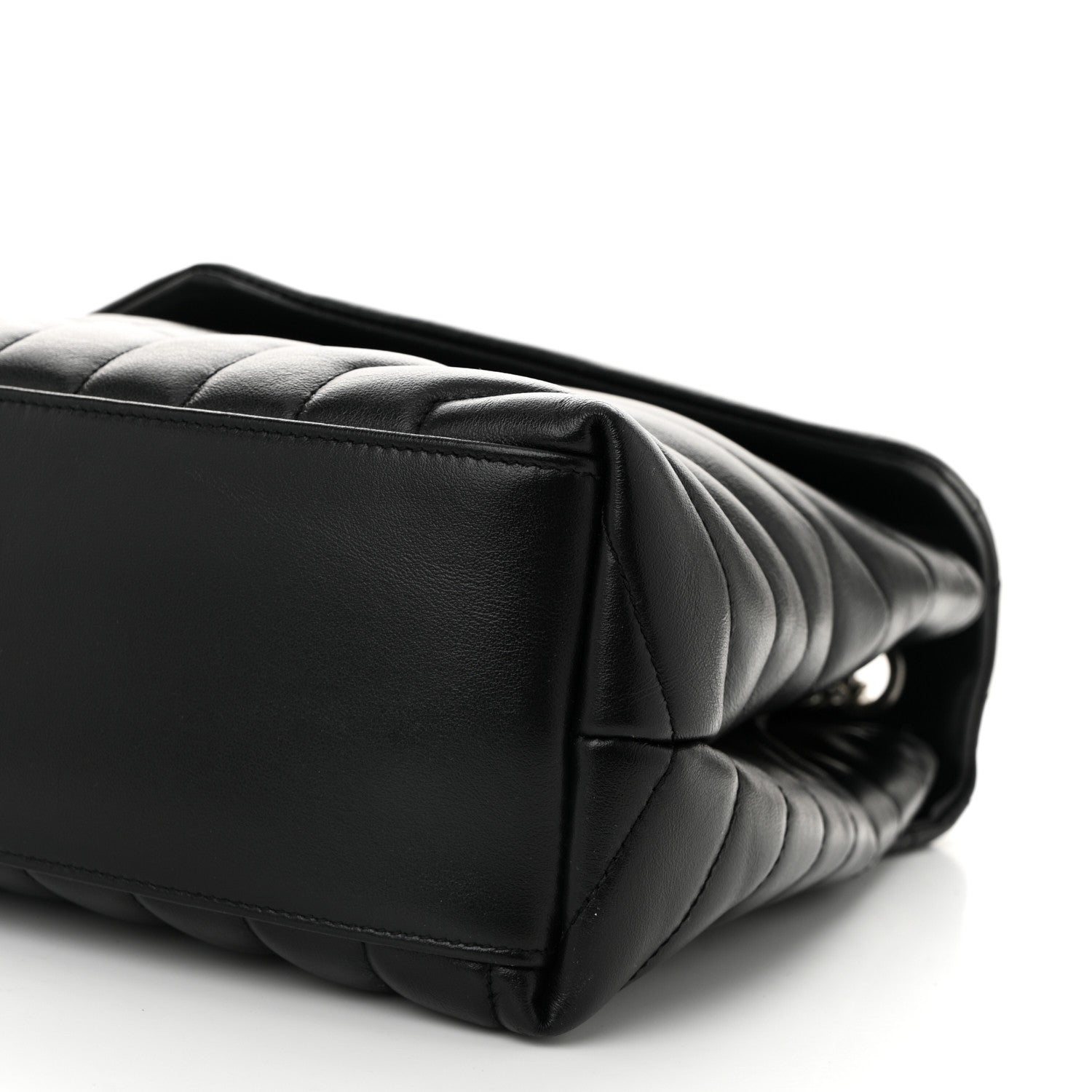 Saint Laurent Calfskin Y Quilted Monogram Medium Loulou Chain Satchel Black 10 of 10