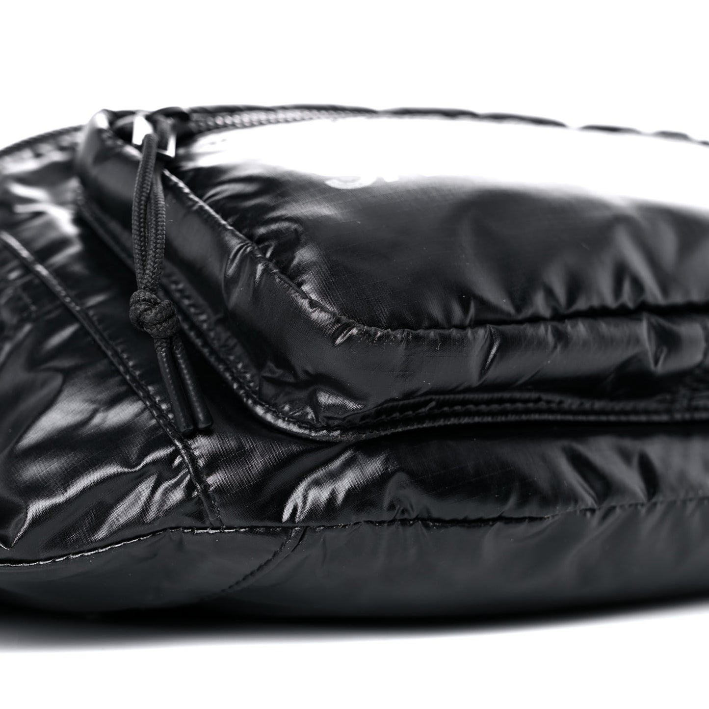 Nylon Logo Ripstop Body Belt Bag Black