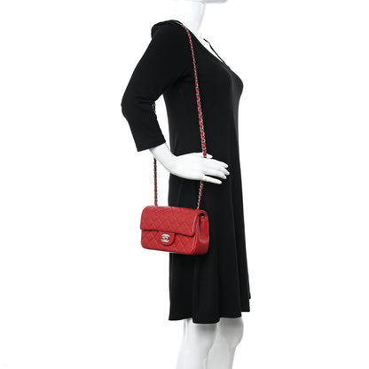 Chanel Lambskin Quilted Mini Rectangular Flap Red 2 of 10