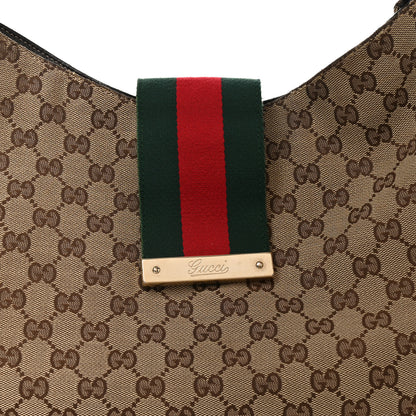 Gucci Monogram Large New Ladies Web Hobo Dark Brown 8 of 10