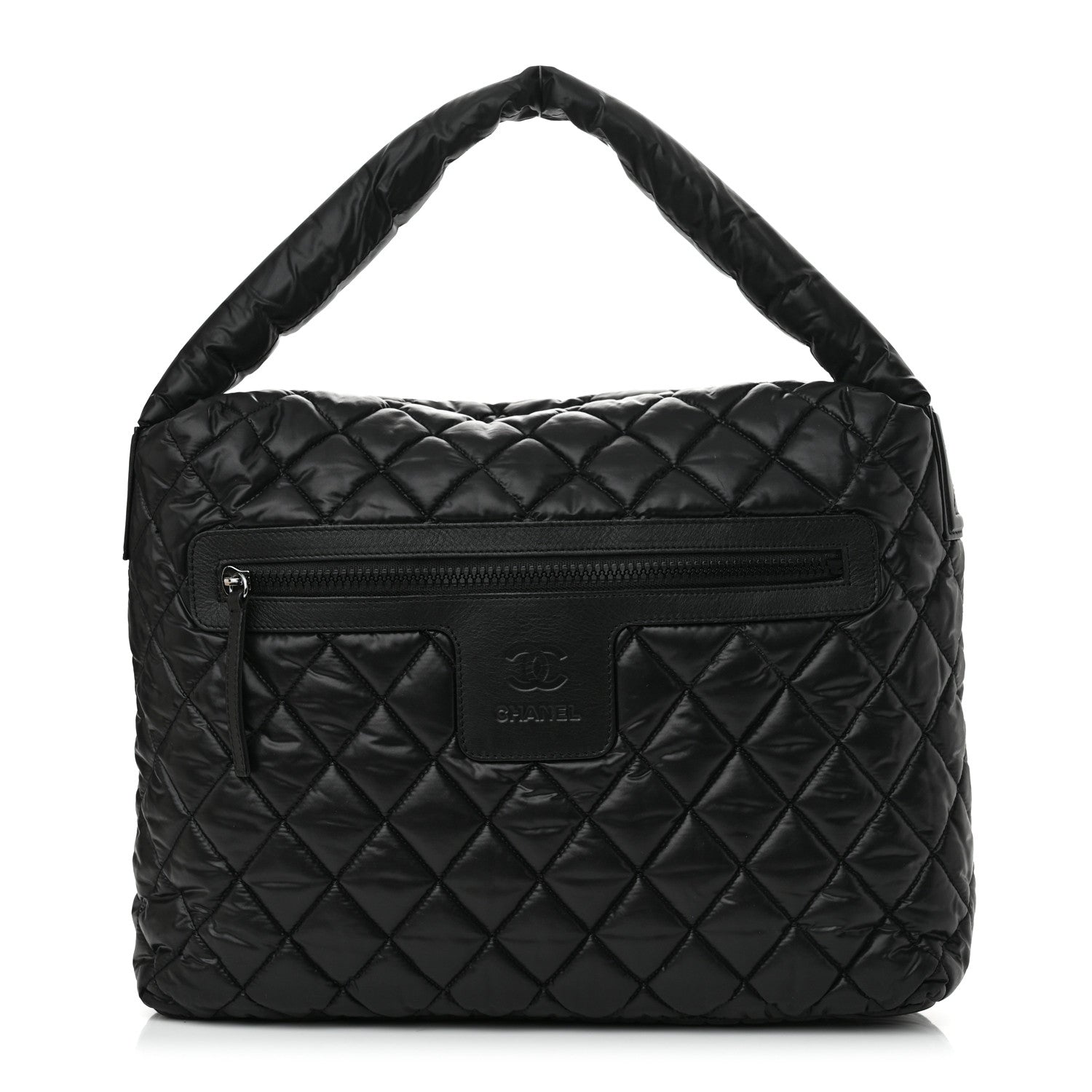 Chanel Nylon Quilted Coco Cocoon Hobo Black 1 of 12
