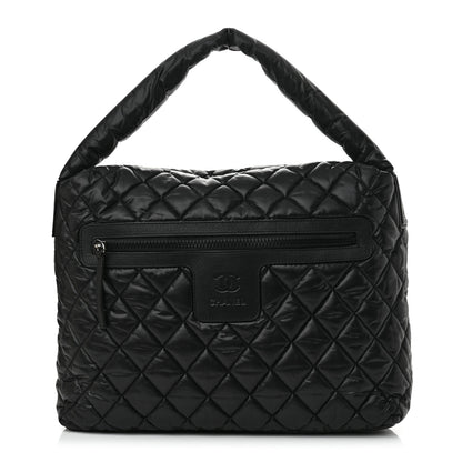 Chanel Nylon Quilted Coco Cocoon Hobo Black 1 of 12