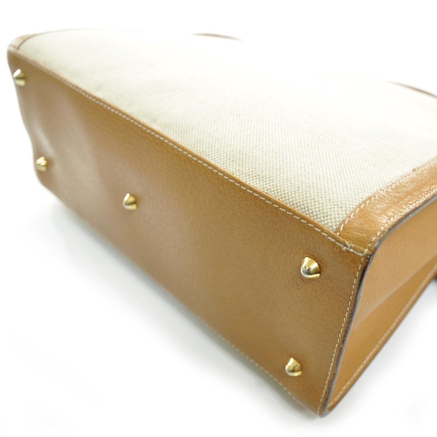 Canvas Leather Kelly Bag