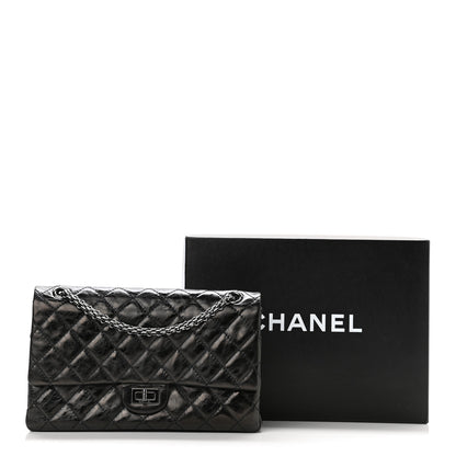 Chanel Metallic Aged Calfskin Quilted 2.55 Reissue 226 Flap Black 11 of 11