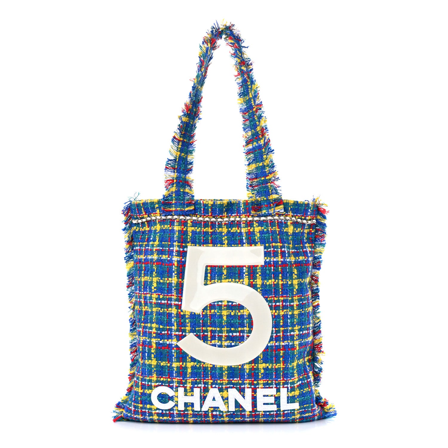 Chanel Tweed N°5 Tote White Multicolor 1 of 10