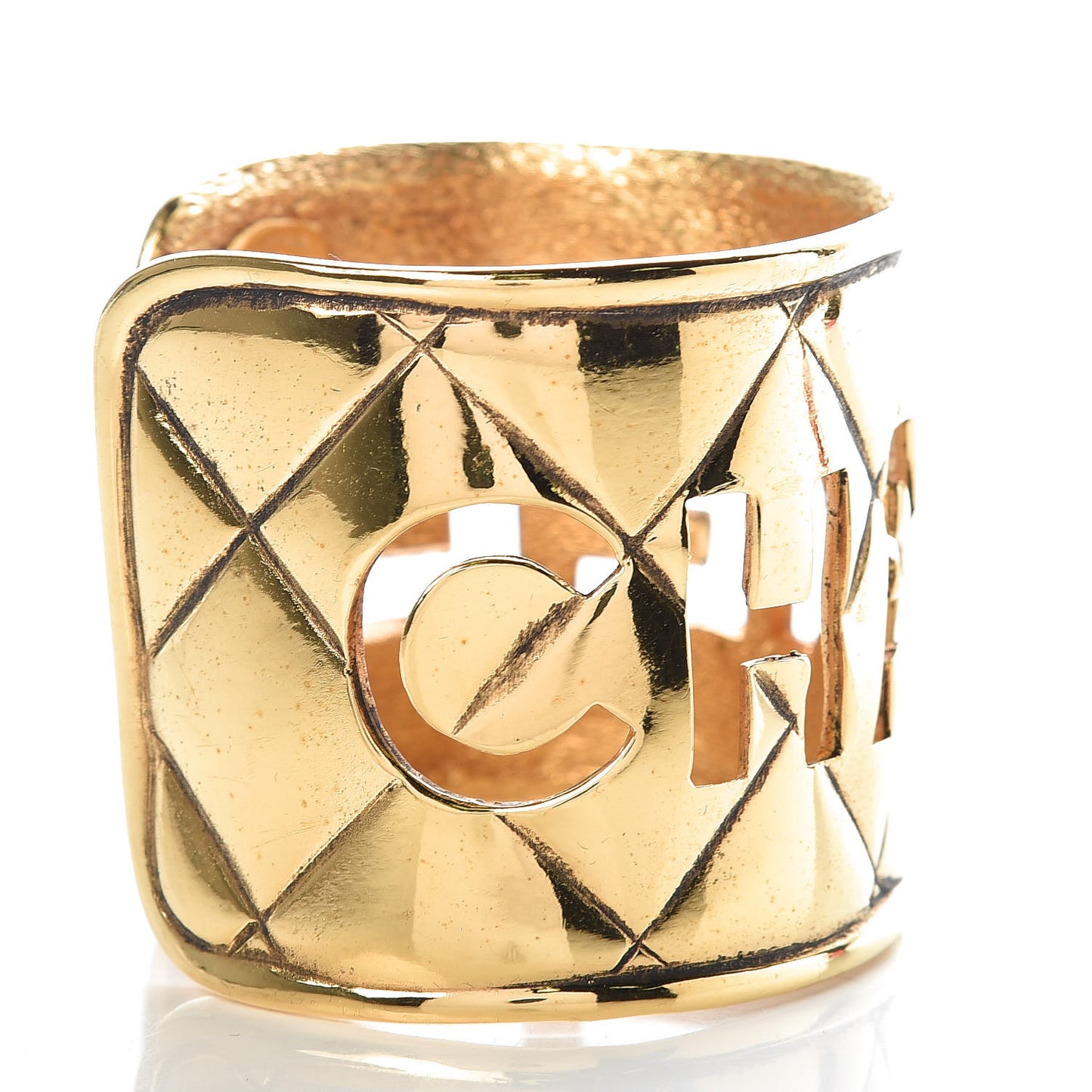 Quilted Cut Out Cuff Gold