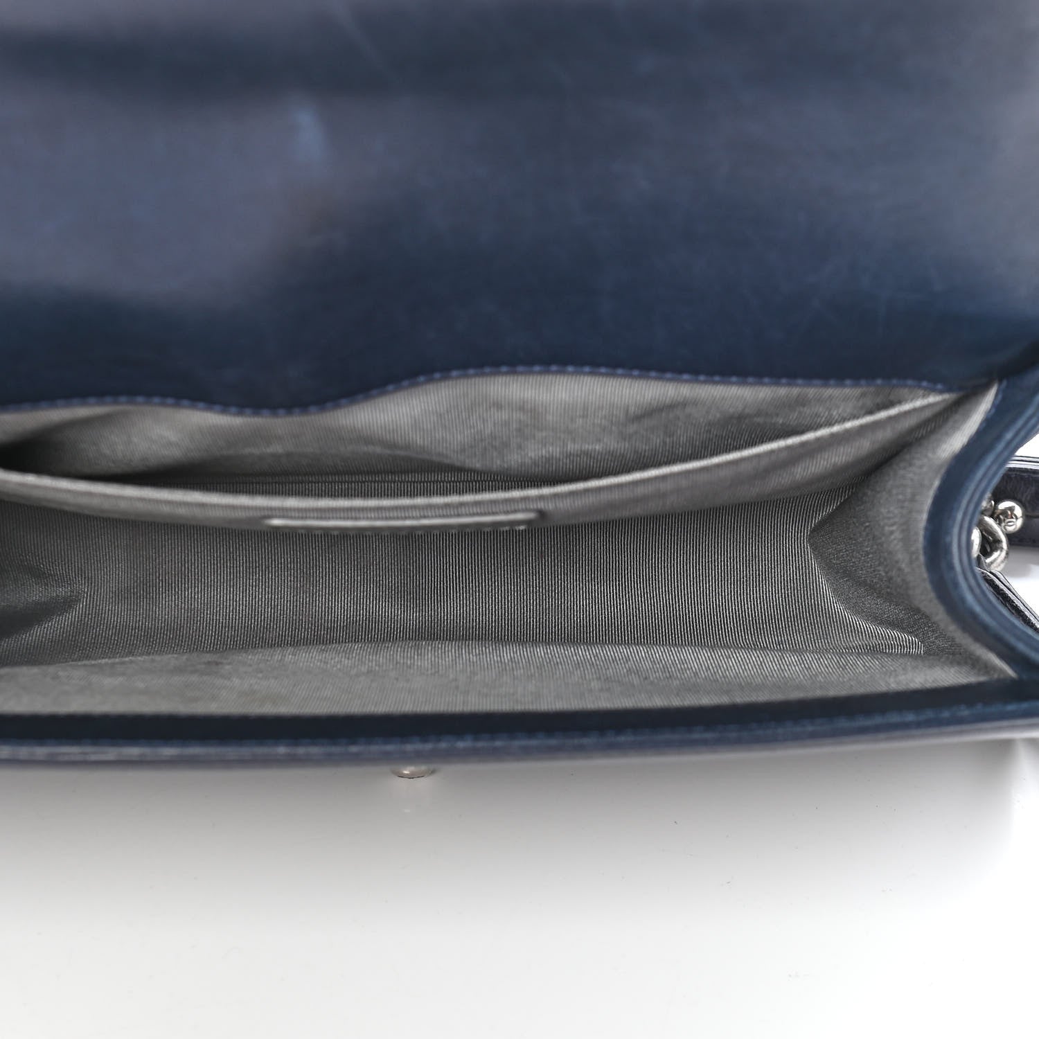 Chanel Calfskin Quilted Medium Boy Flap Dark Navy 4 of 11