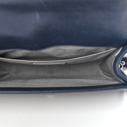 Chanel Calfskin Quilted Medium Boy Flap Dark Navy 4 of 11