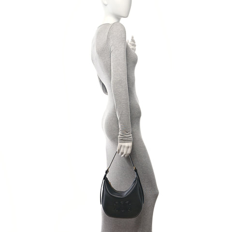 Supple Calfskin Cuir Triomphe Small Heloise Shoulder Bag Black