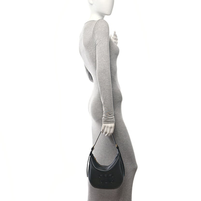 Celine Supple Calfskin Cuir Triomphe Small Heloise Shoulder Bag Black 2 of 9