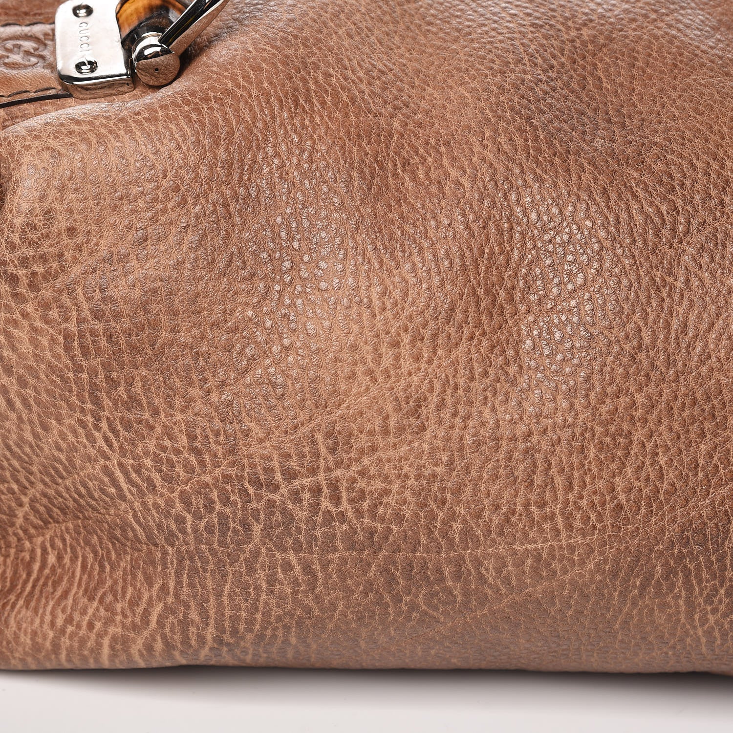 Gucci Calfskin Medium Bamboo Bar Shoulder Bag Light Brown 15 of 24