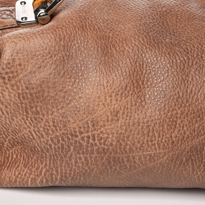 Gucci Calfskin Medium Bamboo Bar Shoulder Bag Light Brown 15 of 24