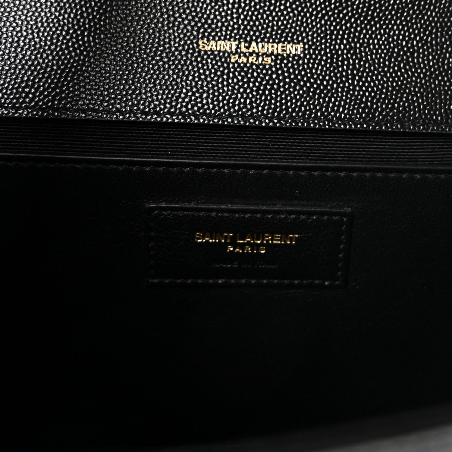 Saint Laurent Grain De Poudre Medium Classic Monogram Kate Satchel Black 6 of 9