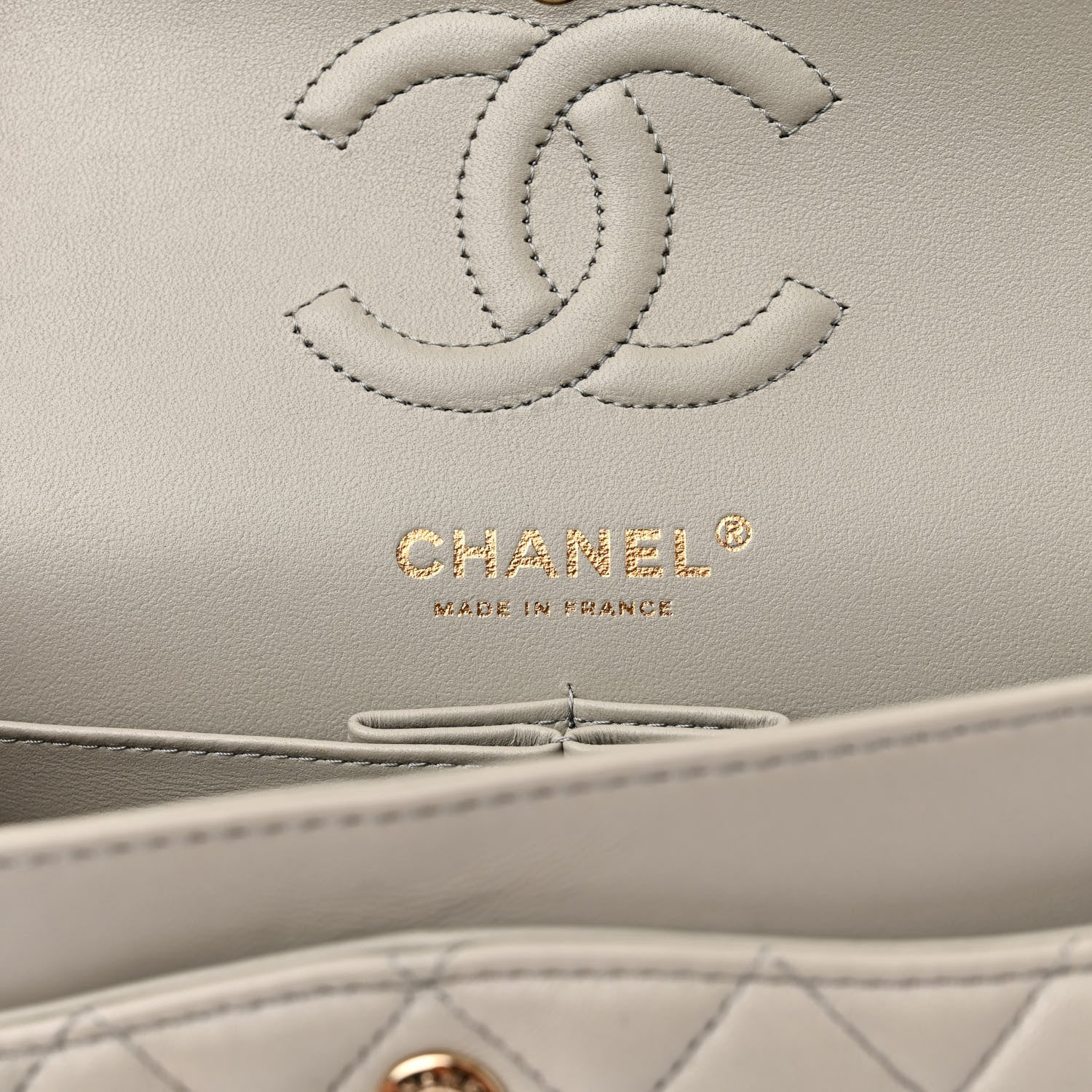 Chanel Lambskin Quilted Small Double Flap Grey 6 of 11