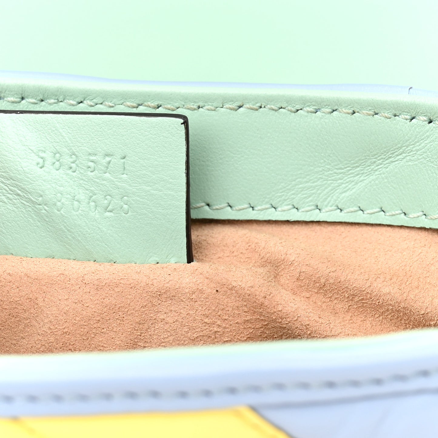 Calfskin Matelasse Diagonal Mini GG Marmont Top Handle Shoulder Bag Multicolor Pastel
