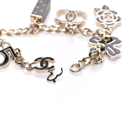 Chanel Enamel CC Charm Bracelet Black Gold 4 of 5