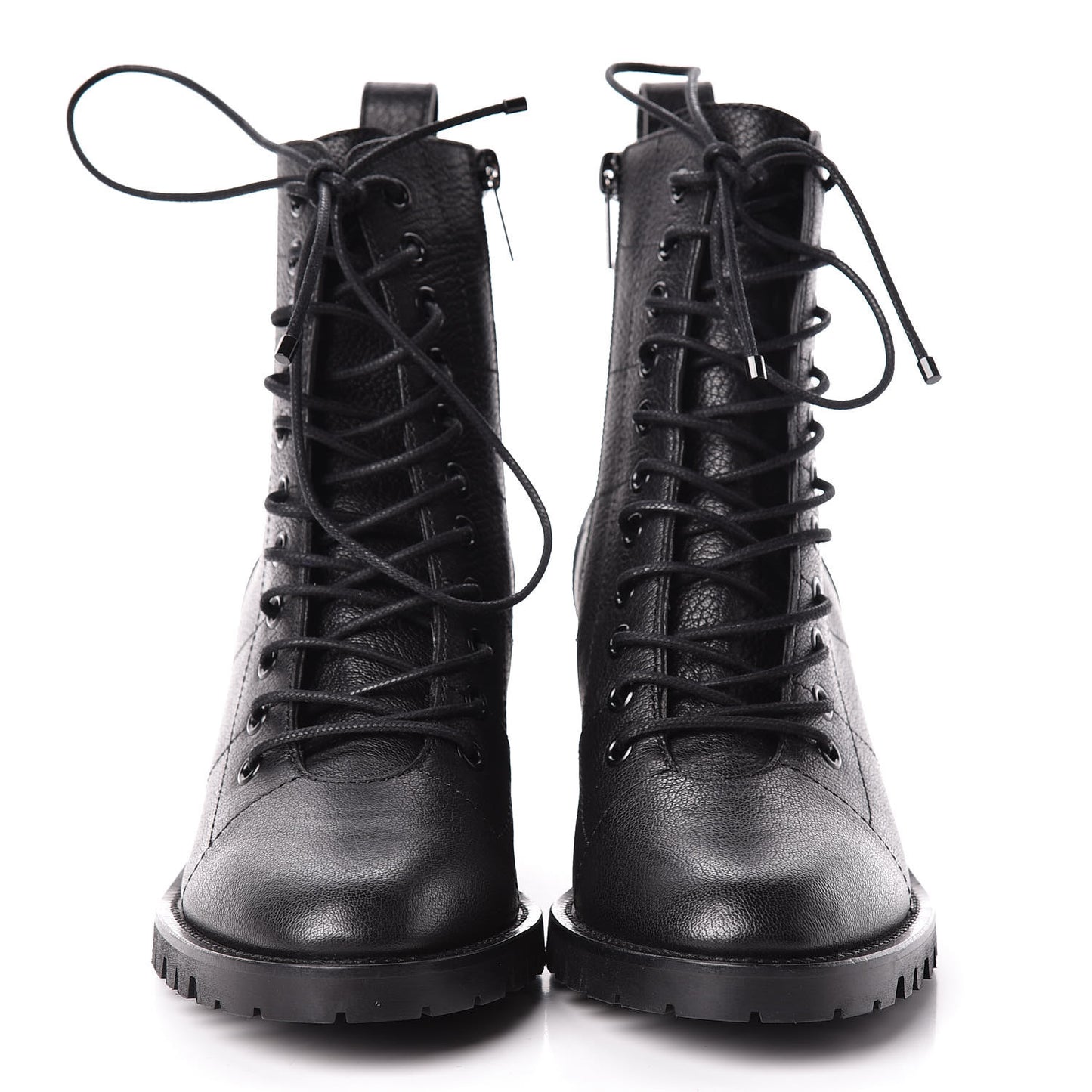 Grainy Calfskin Cruz 65 Ankle Booties 38.5 Black