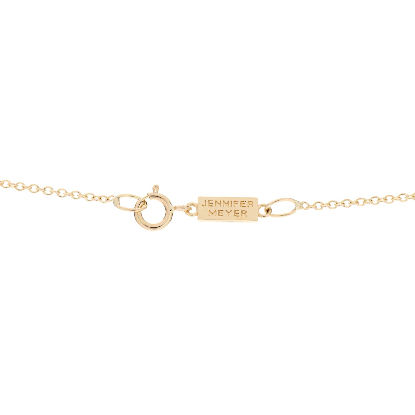 18K Yellow Gold Wishbone Pendant Necklace