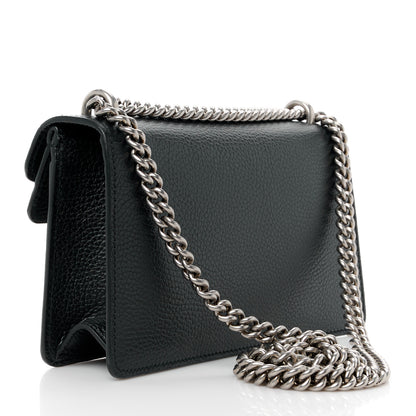 Gucci Dollar Calfskin Enamel Small Dionysus Shoulder Bag Black Electric Blue 3 of 13