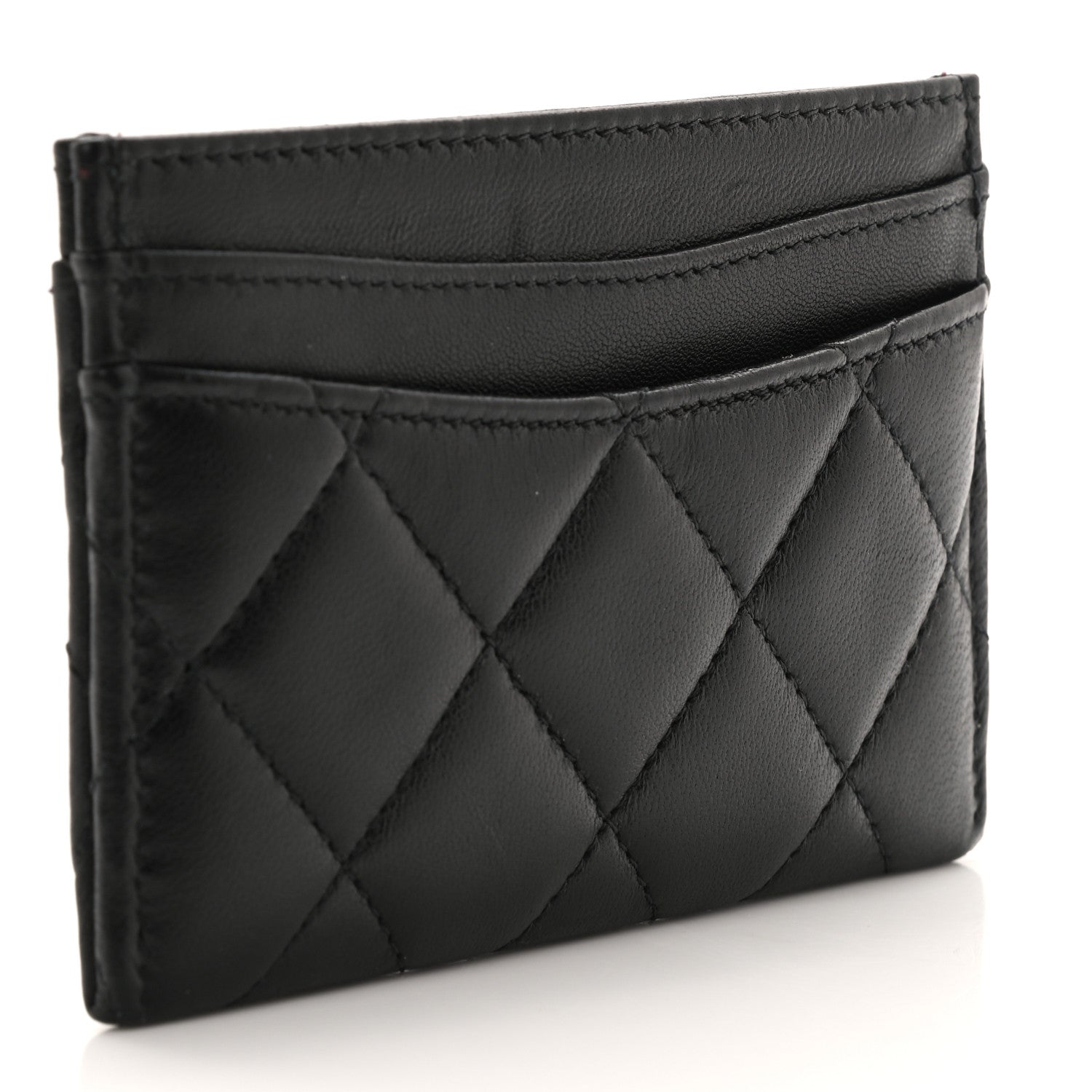 Chanel Lambskin Quilted Card Holder Black 3 of 9