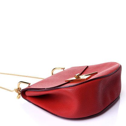 Chloe Grained Lambskin Drew Shoulder Bag Plaid Red 3 of 5