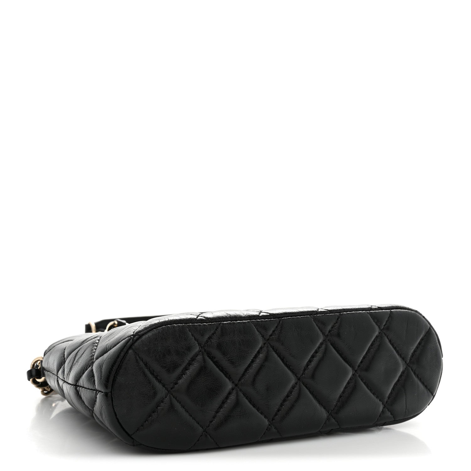 Chanel Shiny Lambskin Quilted Shiny Coco Clutch With Chain Black 4 of 11
