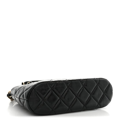 Chanel Shiny Lambskin Quilted Shiny Coco Clutch With Chain Black 4 of 11