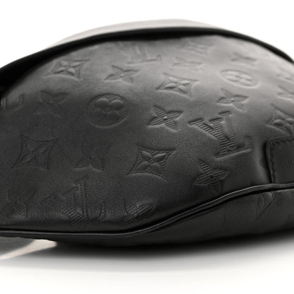 Louis Vuitton Calfskin Monogram Shadow Discovery Bumbag Black 8 of 9