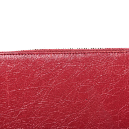 Balenciaga Agneau Classic Gold Hardware Continental Zip Around Wallet Rouge Sapphire 11 of 15
