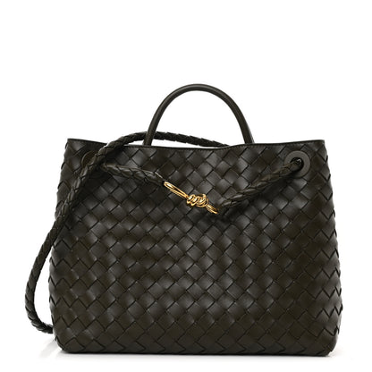 Bottega Veneta Nappa Intrecciato Medium Andiamo Shoulder Bag Kaki 1 of 9