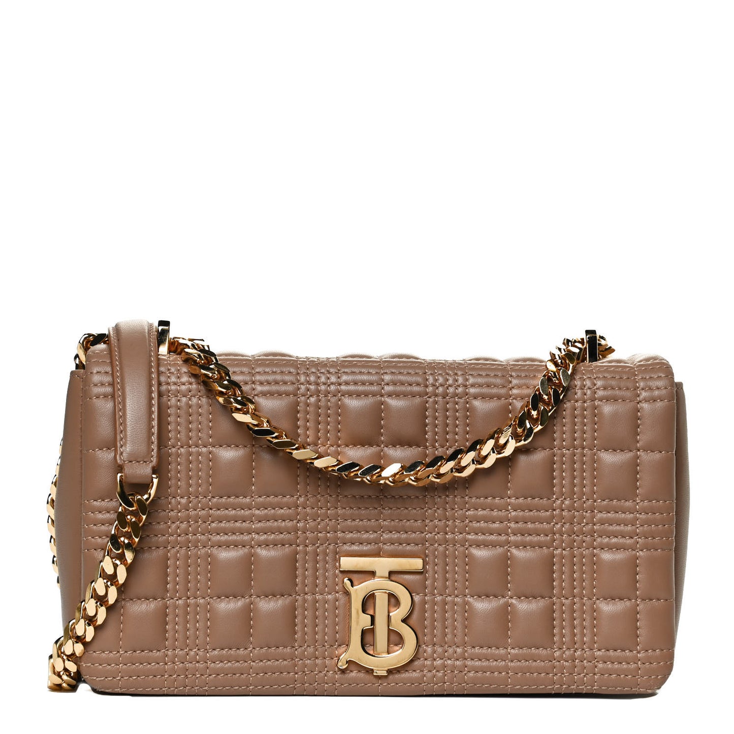 Lambskin Quilted Small Lola Bag Camel