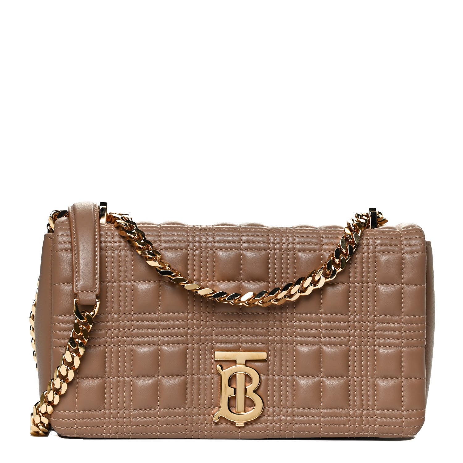 Burberry Lambskin Quilted Small Lola Bag Camel 1 of 11