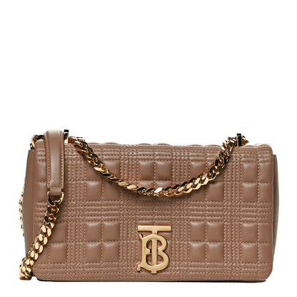 Burberry Lambskin Quilted Small Lola Bag Camel 1 of 11